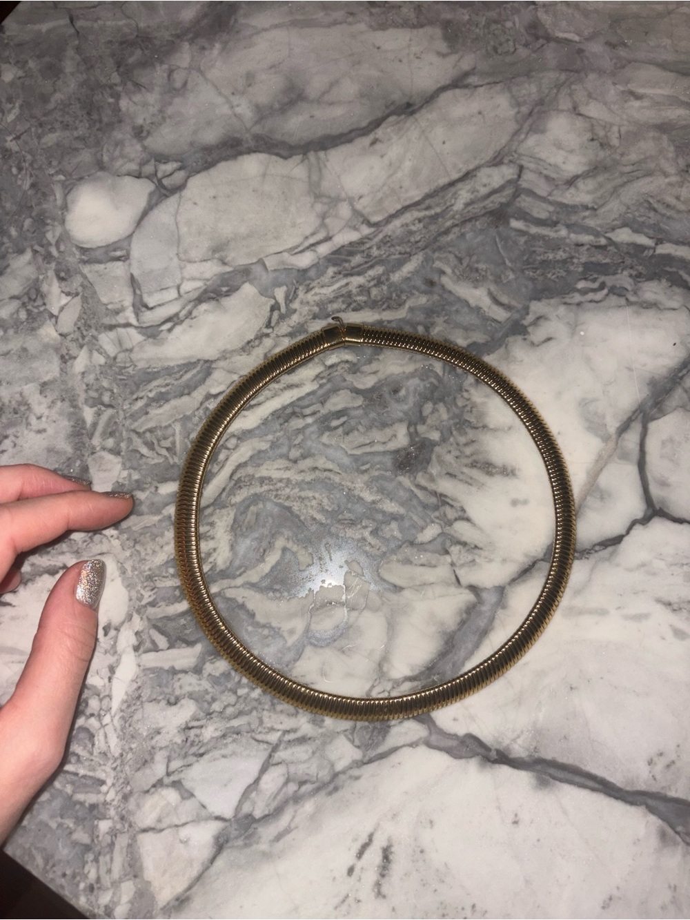 Gold Coil Choker Necklace - Unbranded